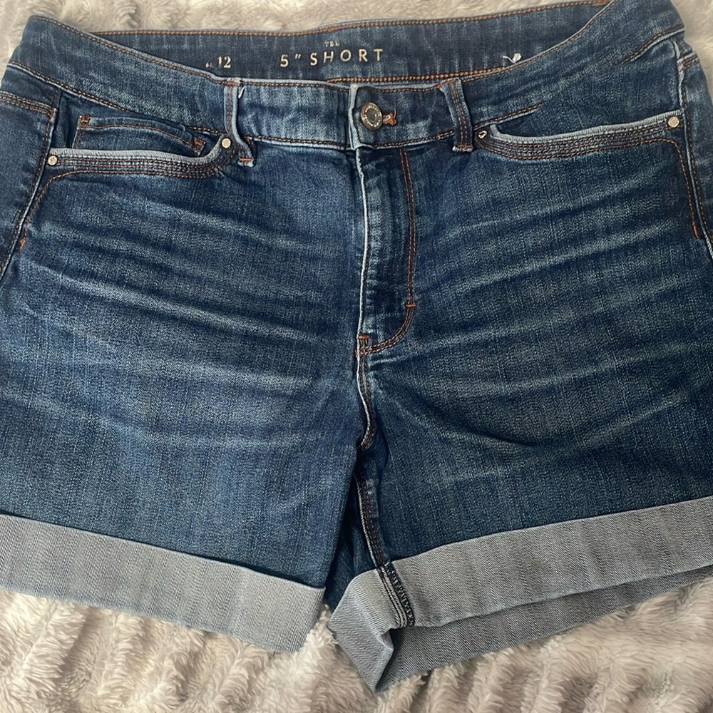 White House Black market blue shorts